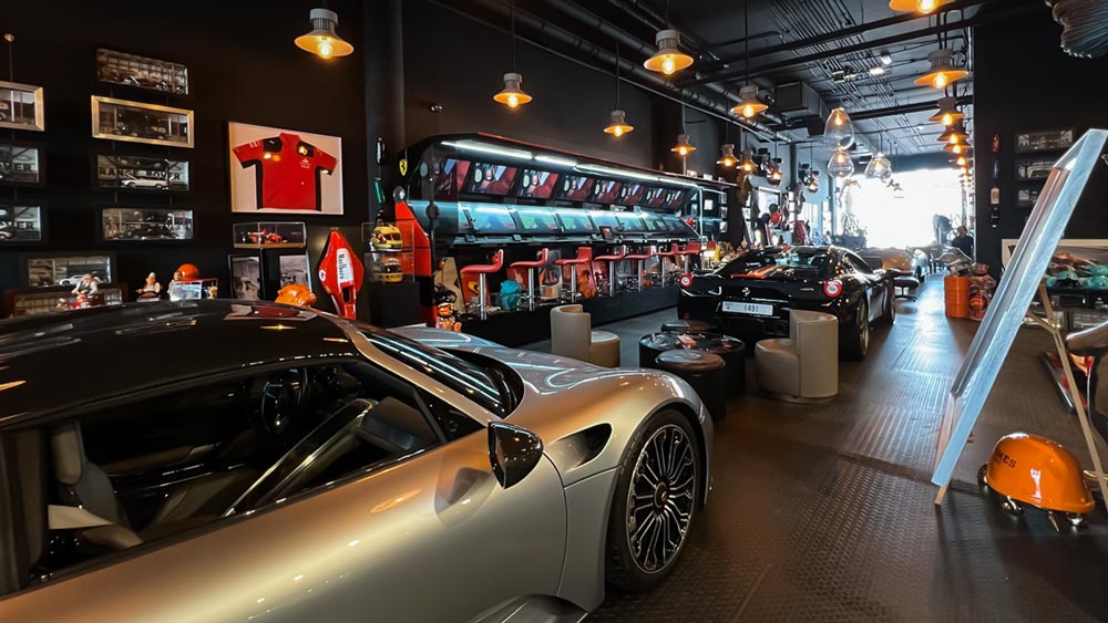 The top Cars Café in Dubai 